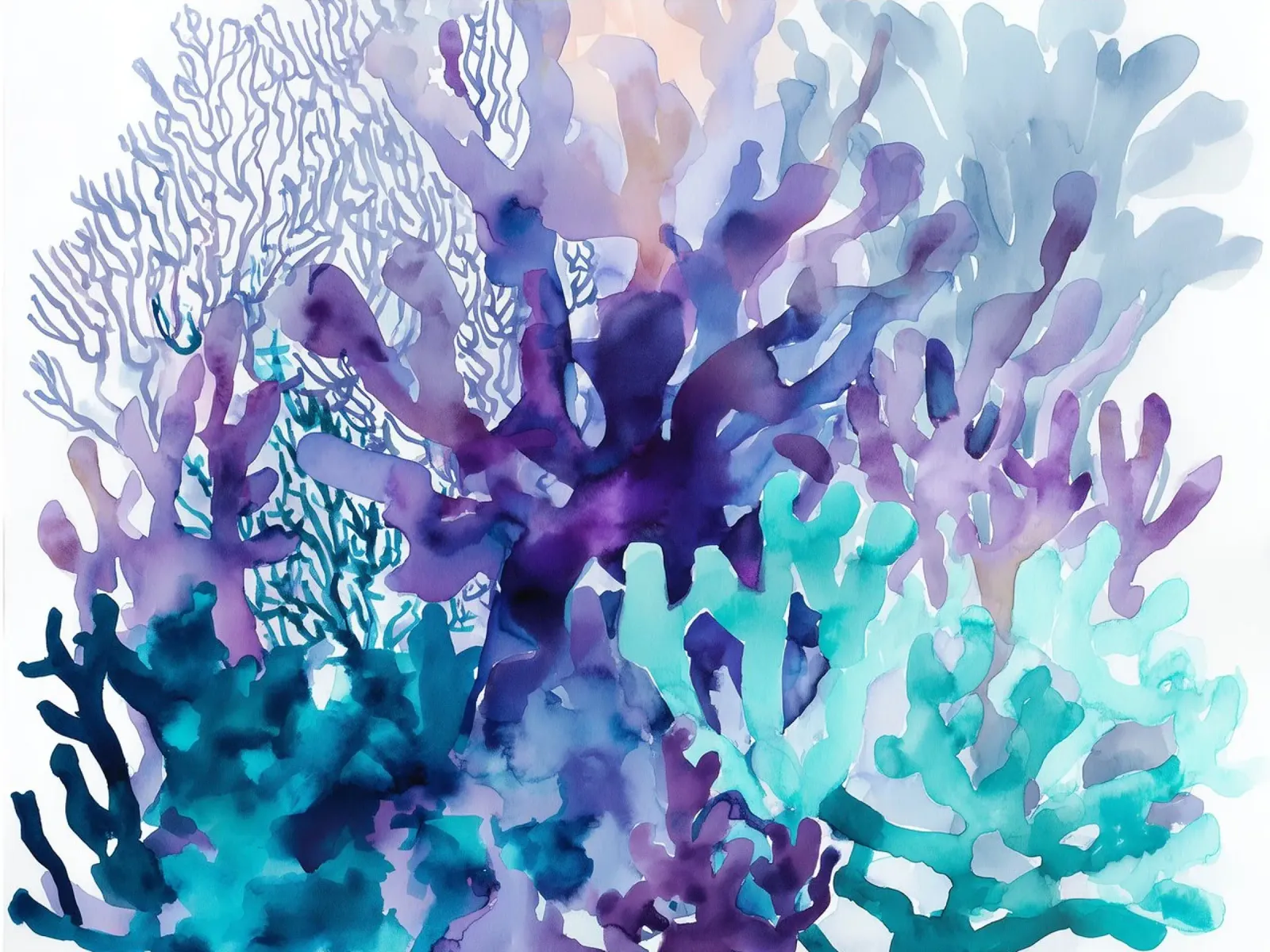 Coral Bloom canvas by Matthias Keller Studio