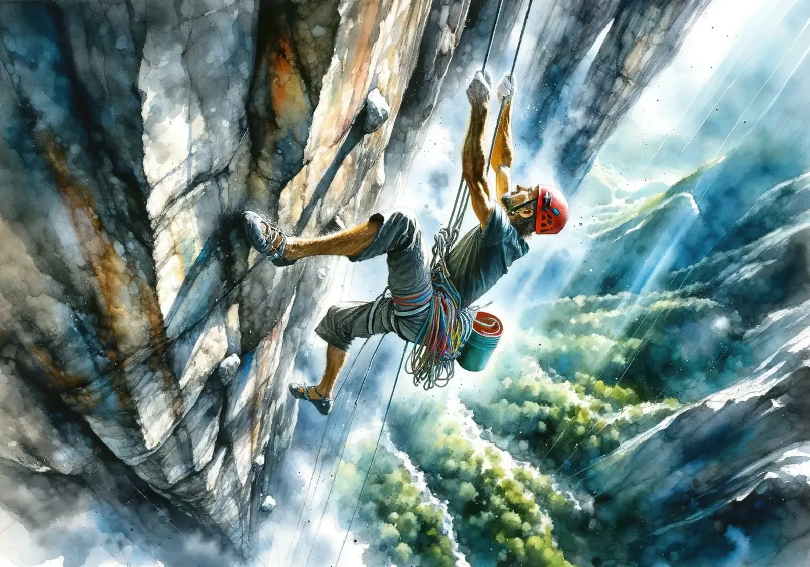 Der Traum eines Bergsteigers Poster von Chromatic Fusion Studio