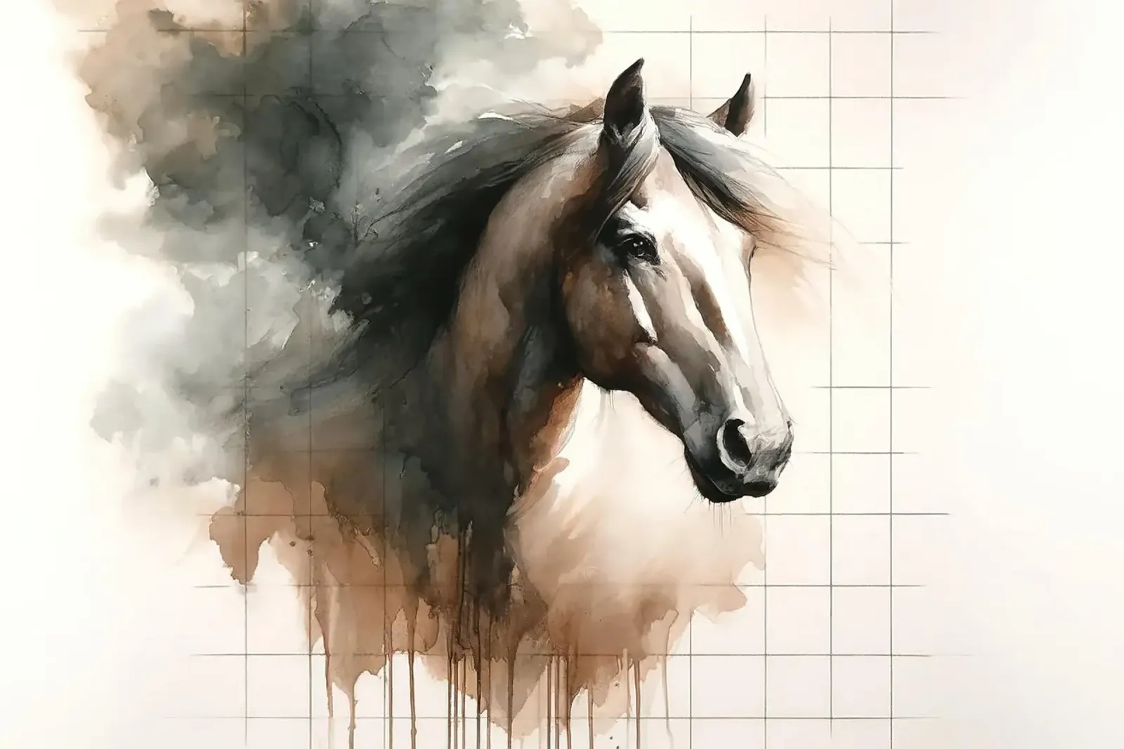 Serene Equine Elegance poster da Chromatic Fusion Studio