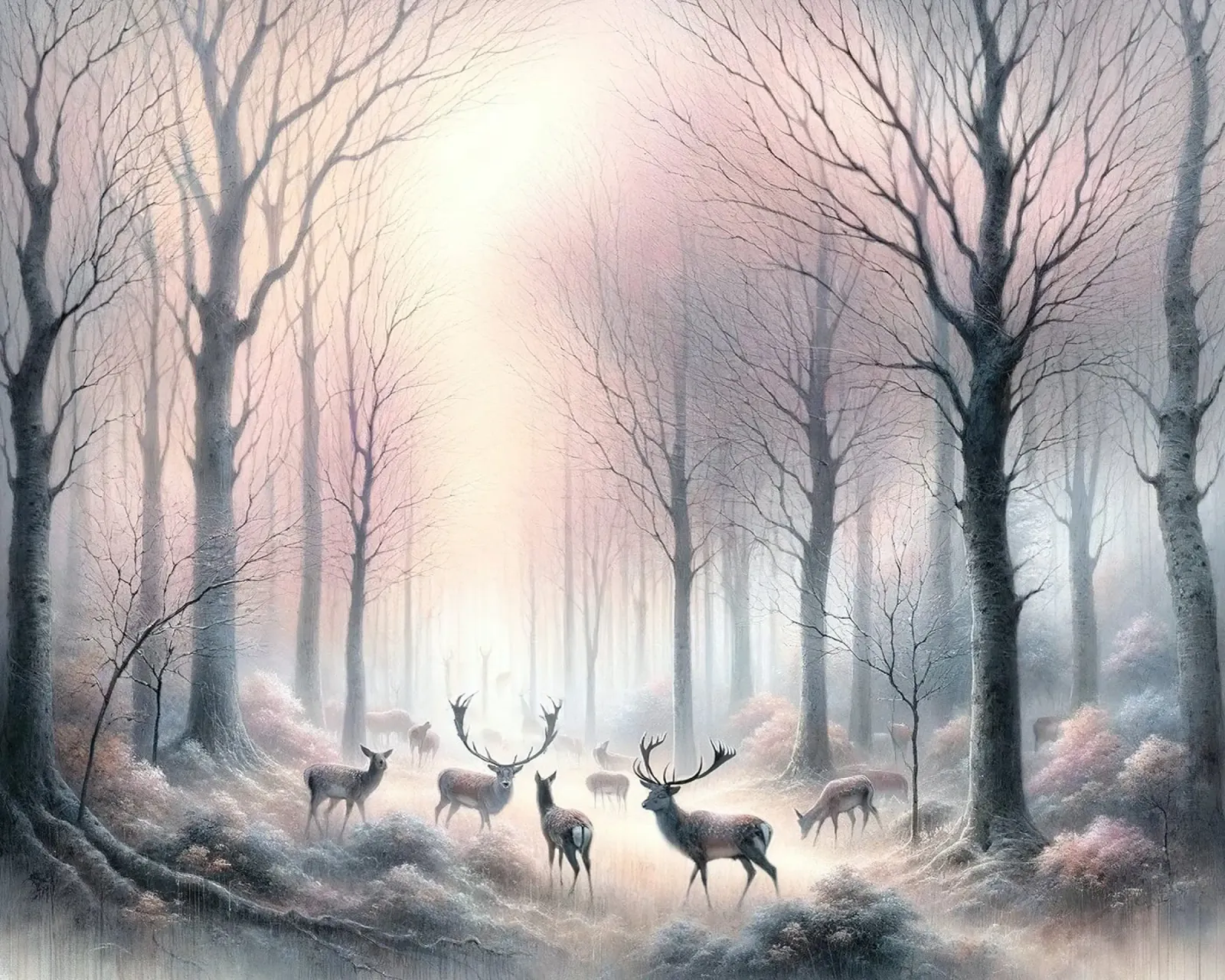 Mattina serena nella foresta poster da Chromatic Fusion Studio