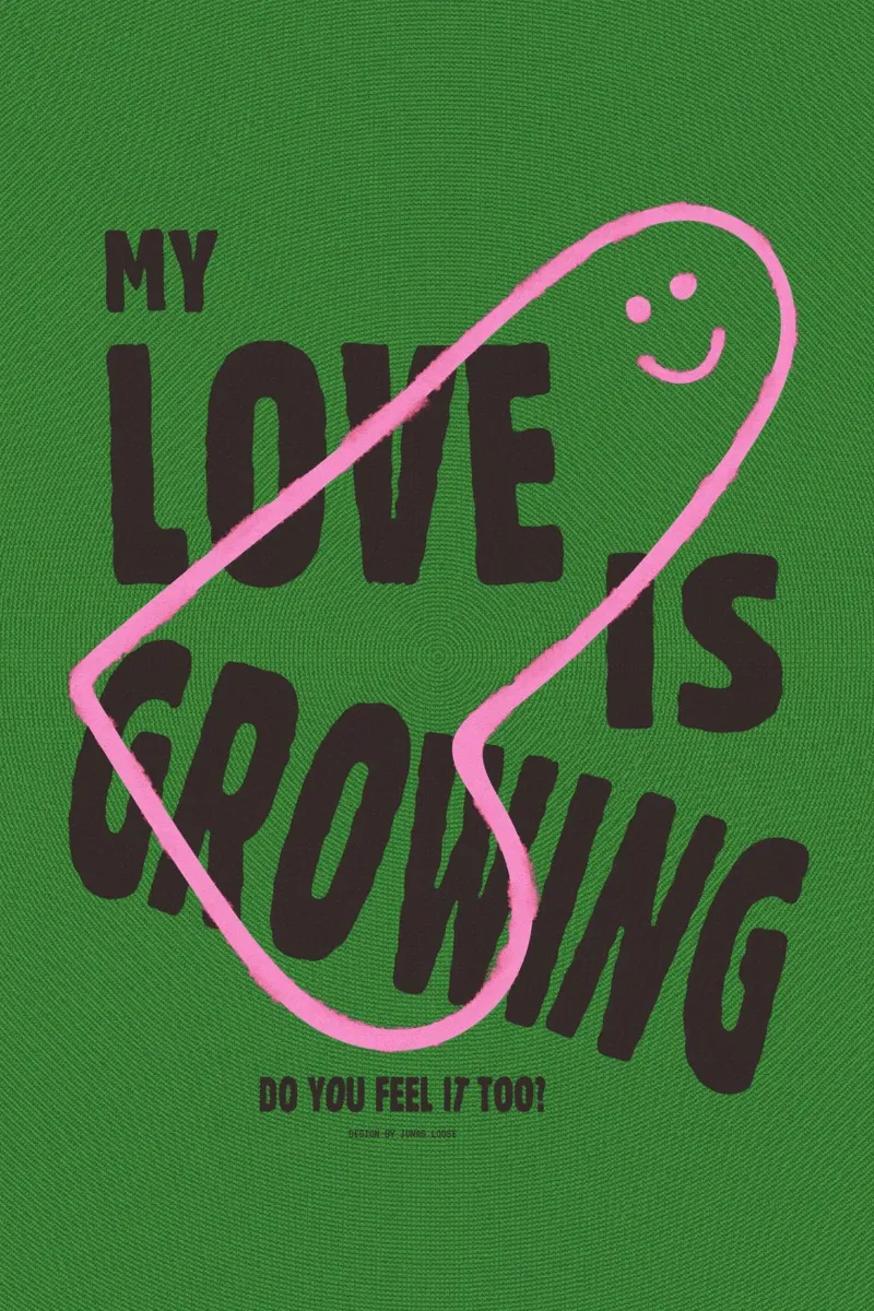 Il mio amore sta crescendo poster con telaio in plastica da Jonas Loose