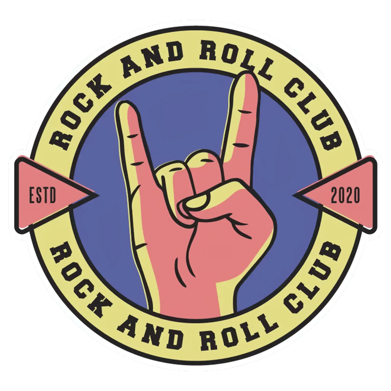 Club rock and roll poster con telaio in plastica da williamsshop
