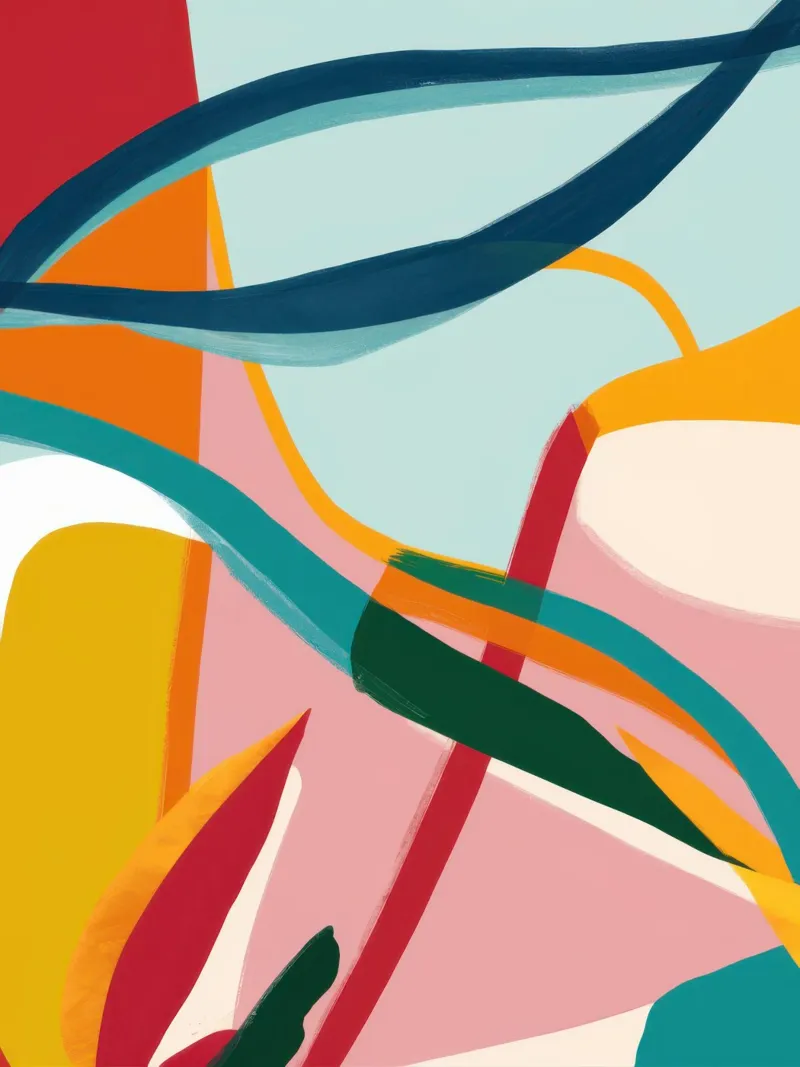 Dynamische abstracte harmonie hahnemühle van Frosh Pallete