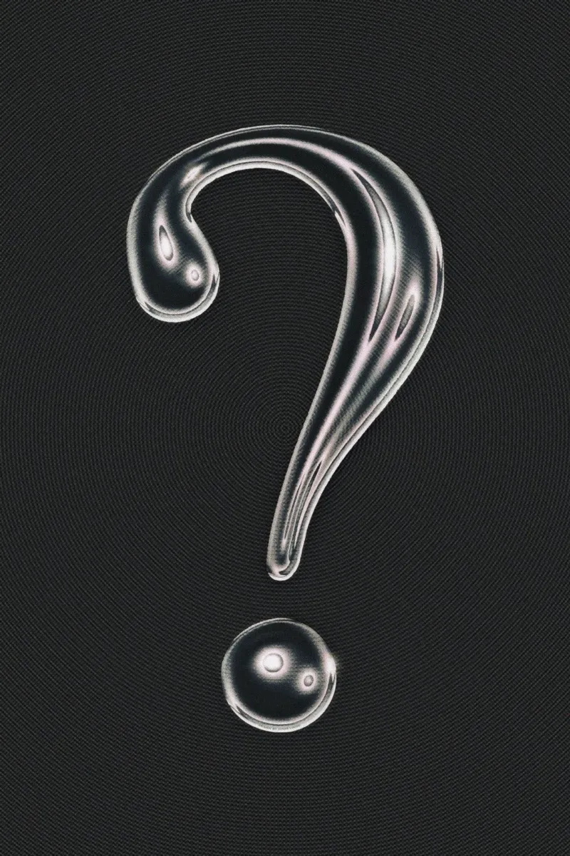 Punto interrogativo poster con telaio in plastica da Jonas Loose