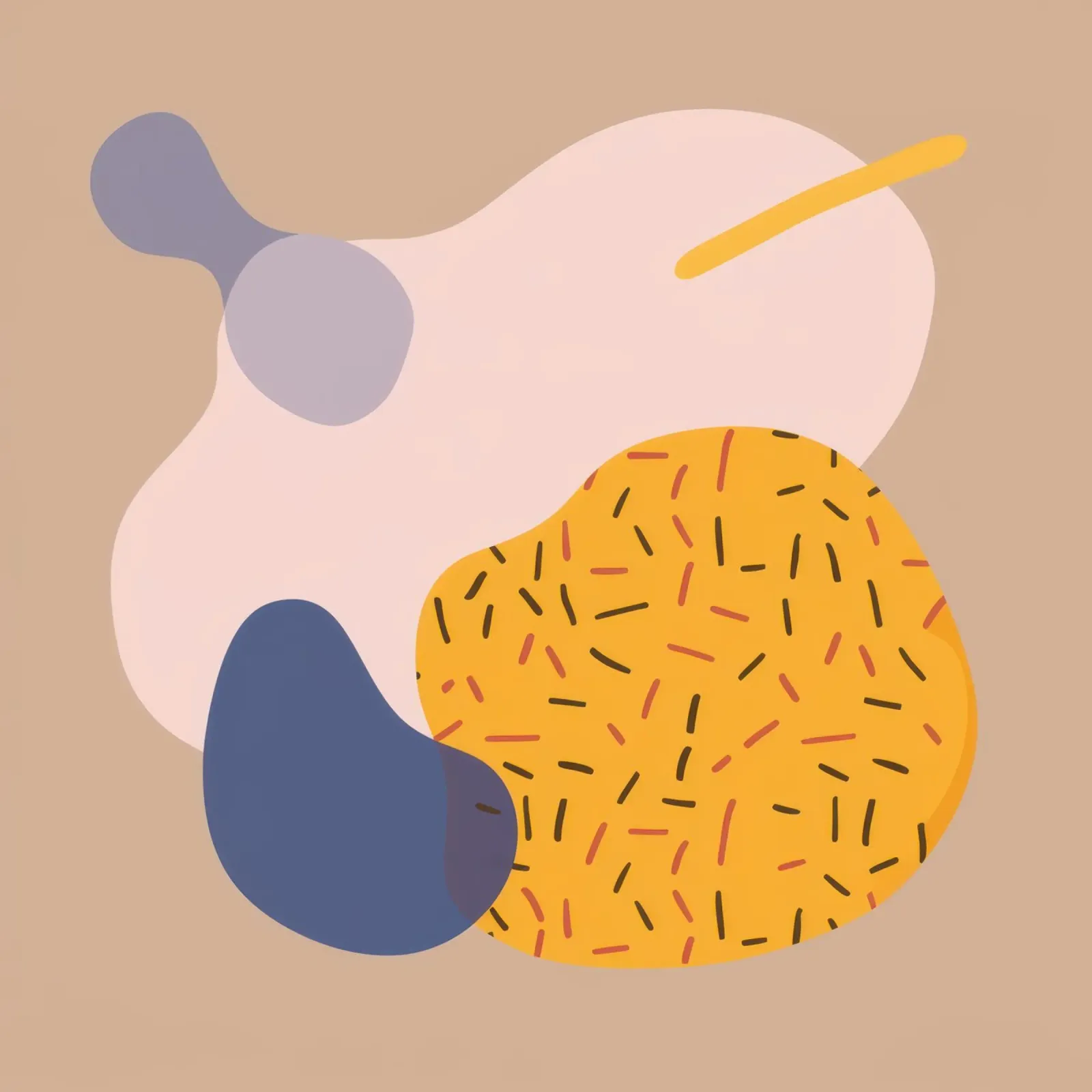 Forme organiche terrose poster con telaio in alluminio da Frosh Pallete