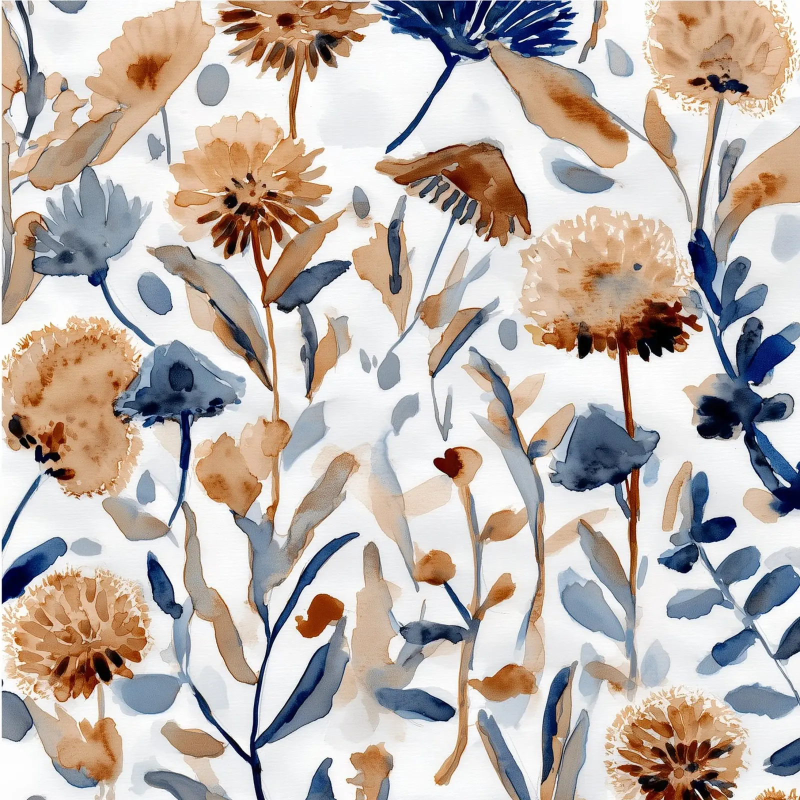 Fiore indaco e ocra poster da Sophia Calder Studio
