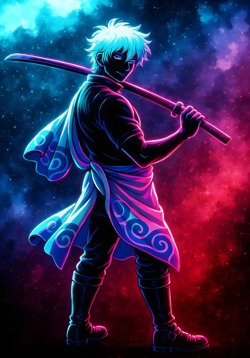 Soul Of Gintama Gintoki Sakata pellicola backlit da DGSoulheroes