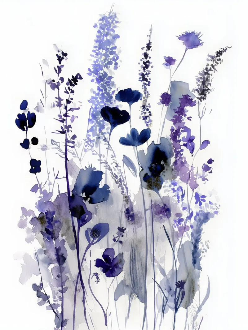Prato di mezzanotte poster con telaio in legno da Sophia Calder Studio