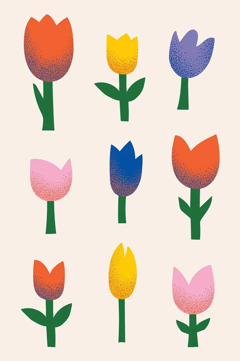 tulipani fiori pellicola backlit da Abigail Ellis
