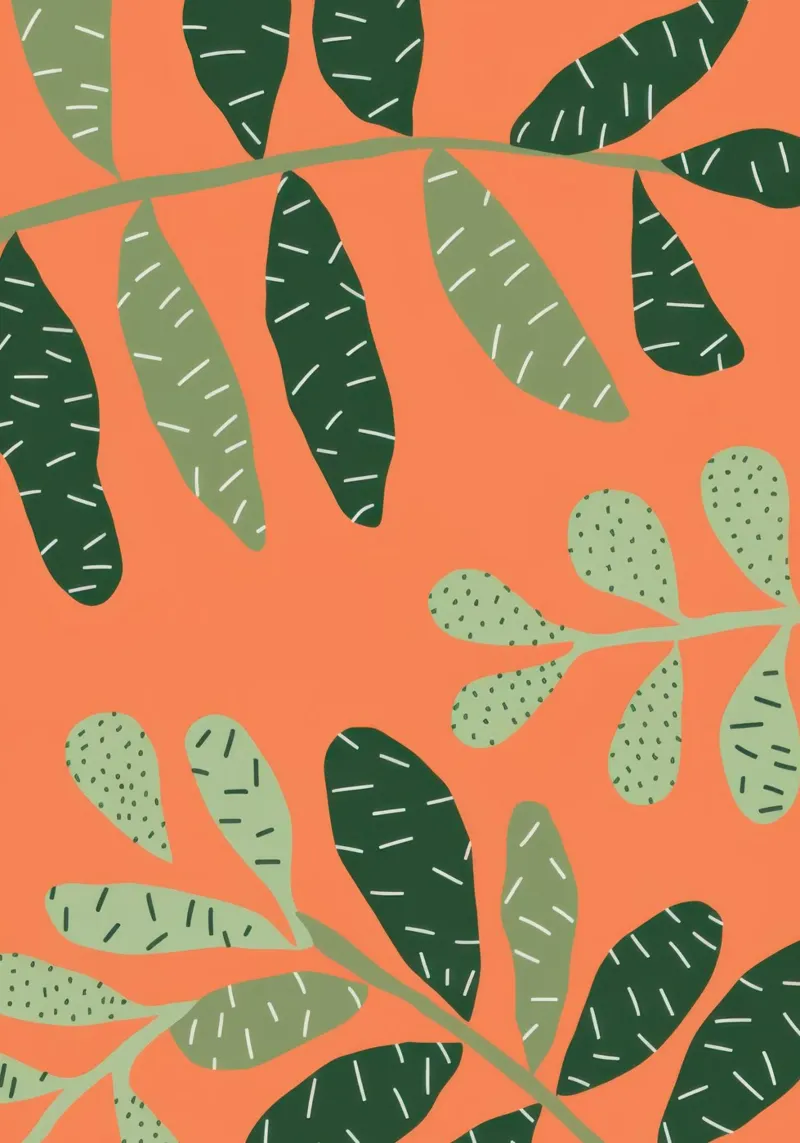 Orange Leaf Canopy poster by Solar Paint