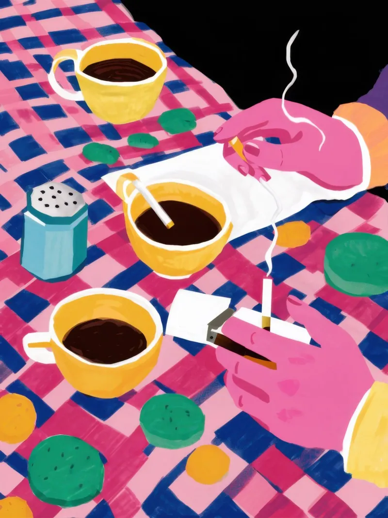 Gekipptes Kaffee-Date Hahnemühle von Solar Paint