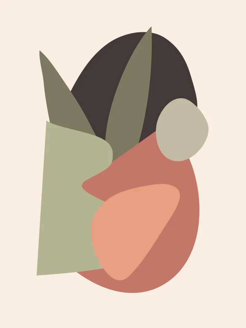 Forme silenziose poster con telaio in legno da LeaDArt