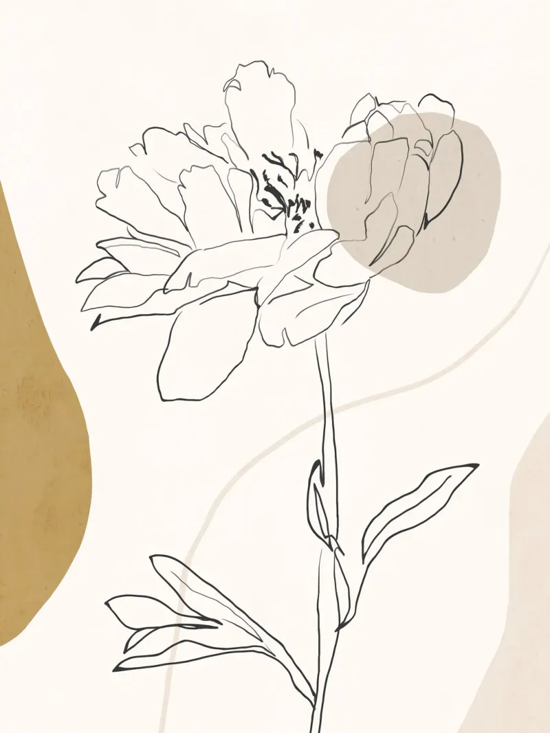 Boho botanico poster con telaio in legno da LeaDArt