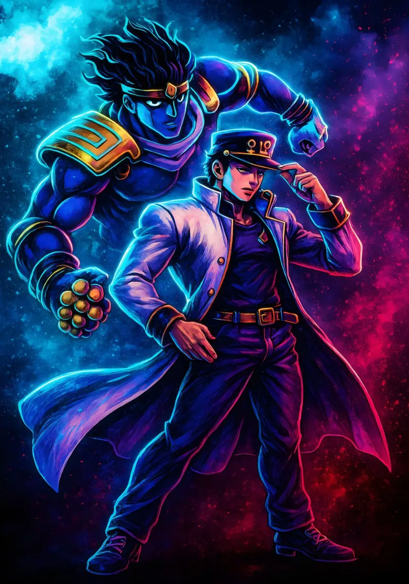 Soul Of Jojo_s Bizarre Adventure Kujo Jotaro pellicola backlit da DGSoulheroes