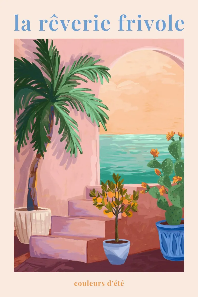 La Rêverie Frivole poster with plastic frame by Goed Blauw