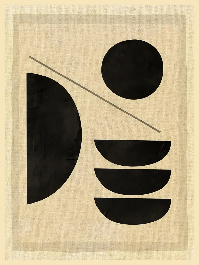Moderne abstrakte minimale Formen Hahnemühle von Edson Studio