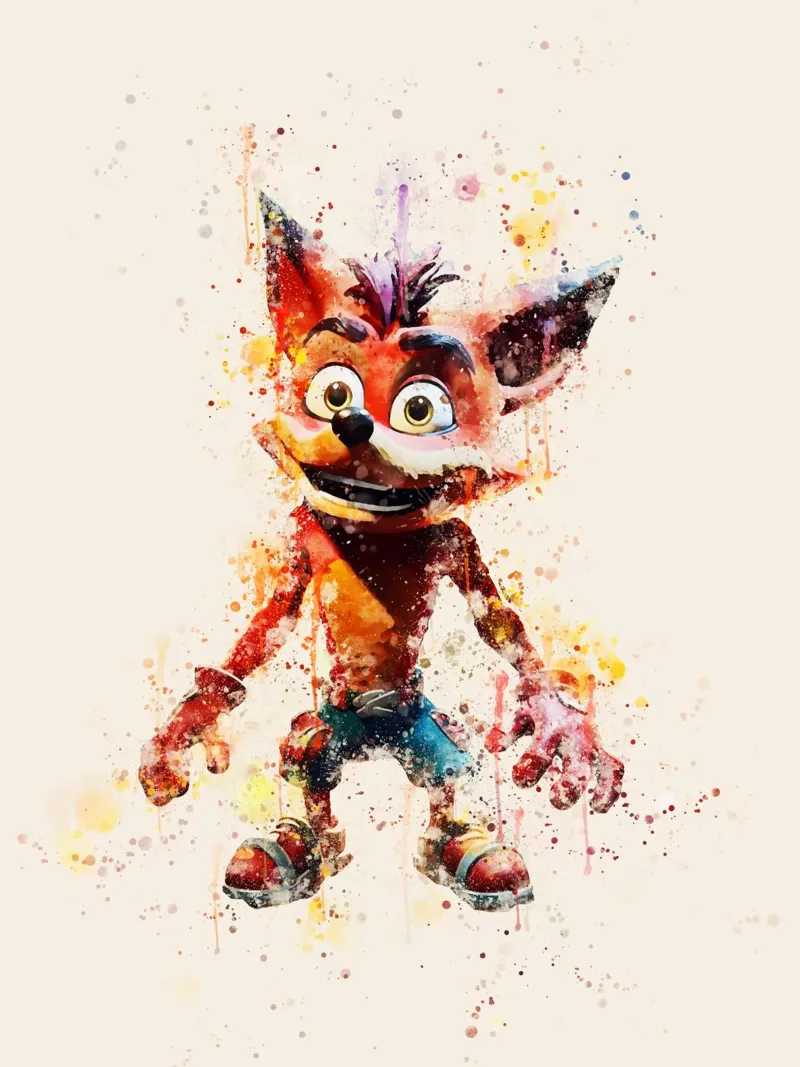 bandicoot karakter kunst canvas met Baklijst van ontoseno