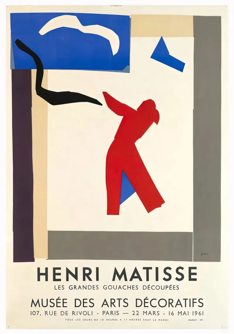 Matisse "Große geschnittene Gouachen" Abstract Art Poster Leinwand mit Schattenfugenrahmen von homdeco