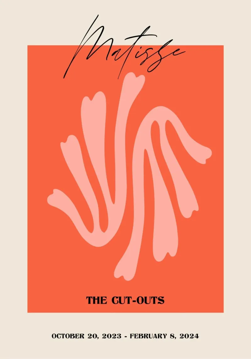 Matisse "Die Ausschnitte" Fließend Organisch Abstrakt Poster Poster von homdeco