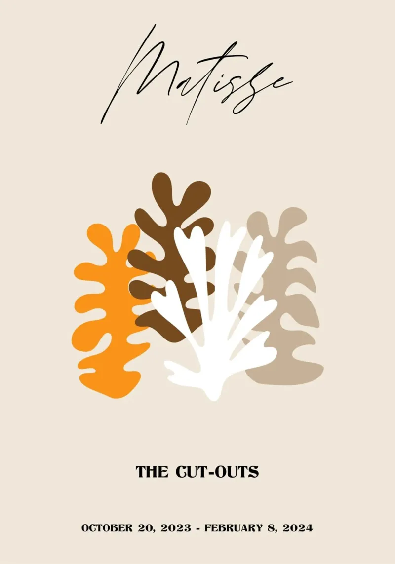 Matisse "Die Ausschnitte" Erdtöne abstrakte Poster Poster von homdeco