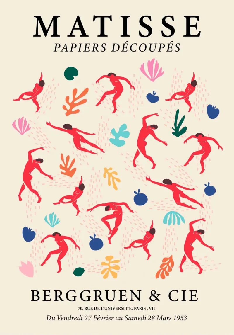 Matisse "Papiers Découpés" Dancing Figures & Nature Abstract Hahnemühle von homdeco
