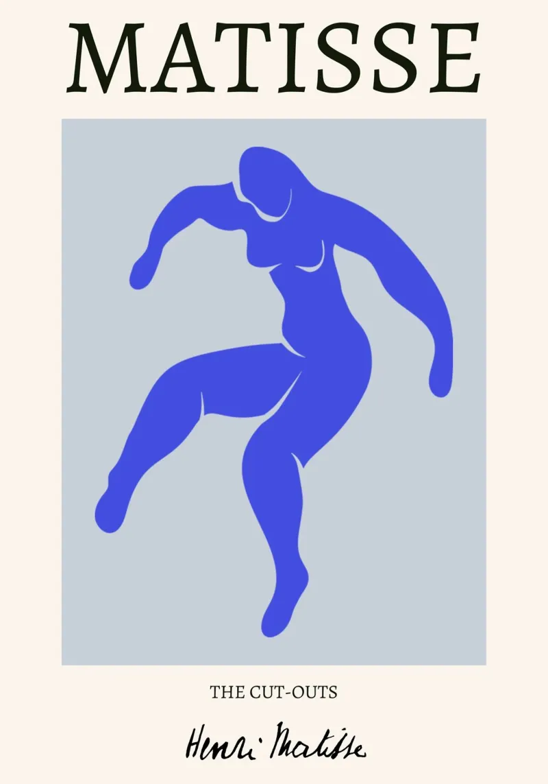 Matisse "The Cut-Outs" Dynamic Blue Nude Poster canvas by homdeco