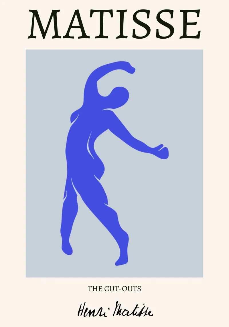 Matisse "The Cut-Outs" Dynamic Blue Figure Poster canvas by homdeco