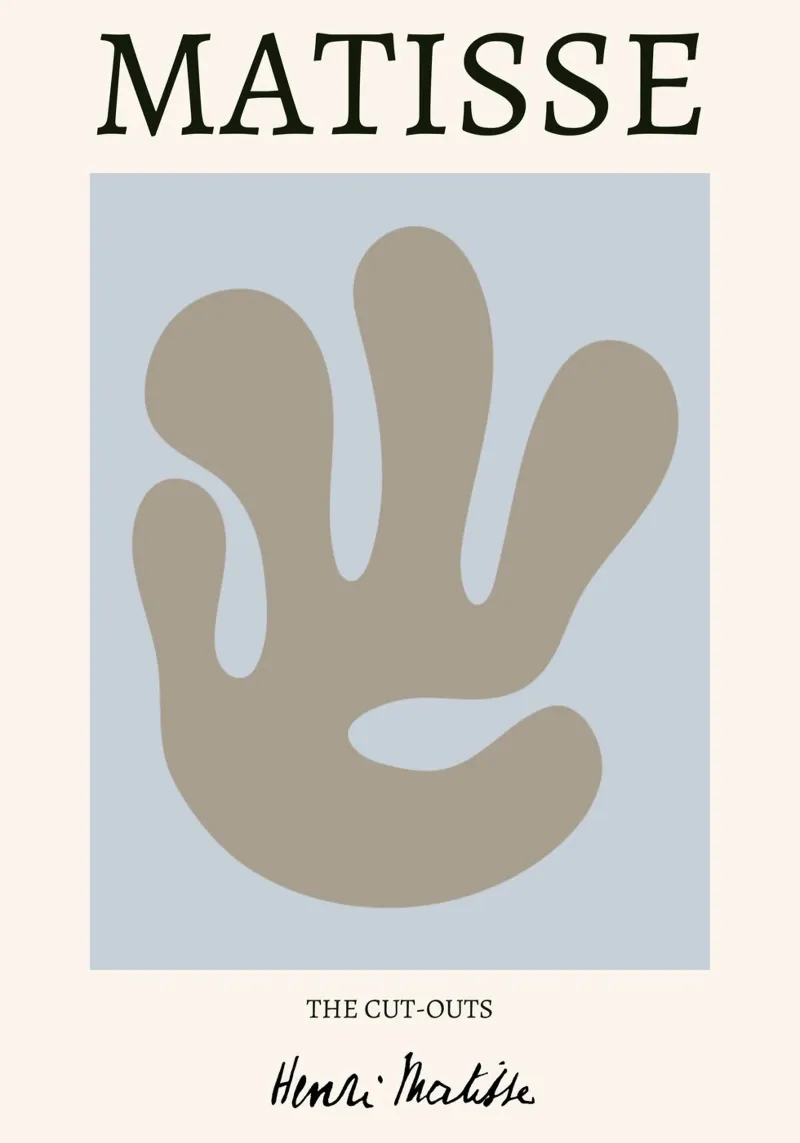Matisse "Die Ausschnitte" Taupe Organic Abstract Poster von homdeco
