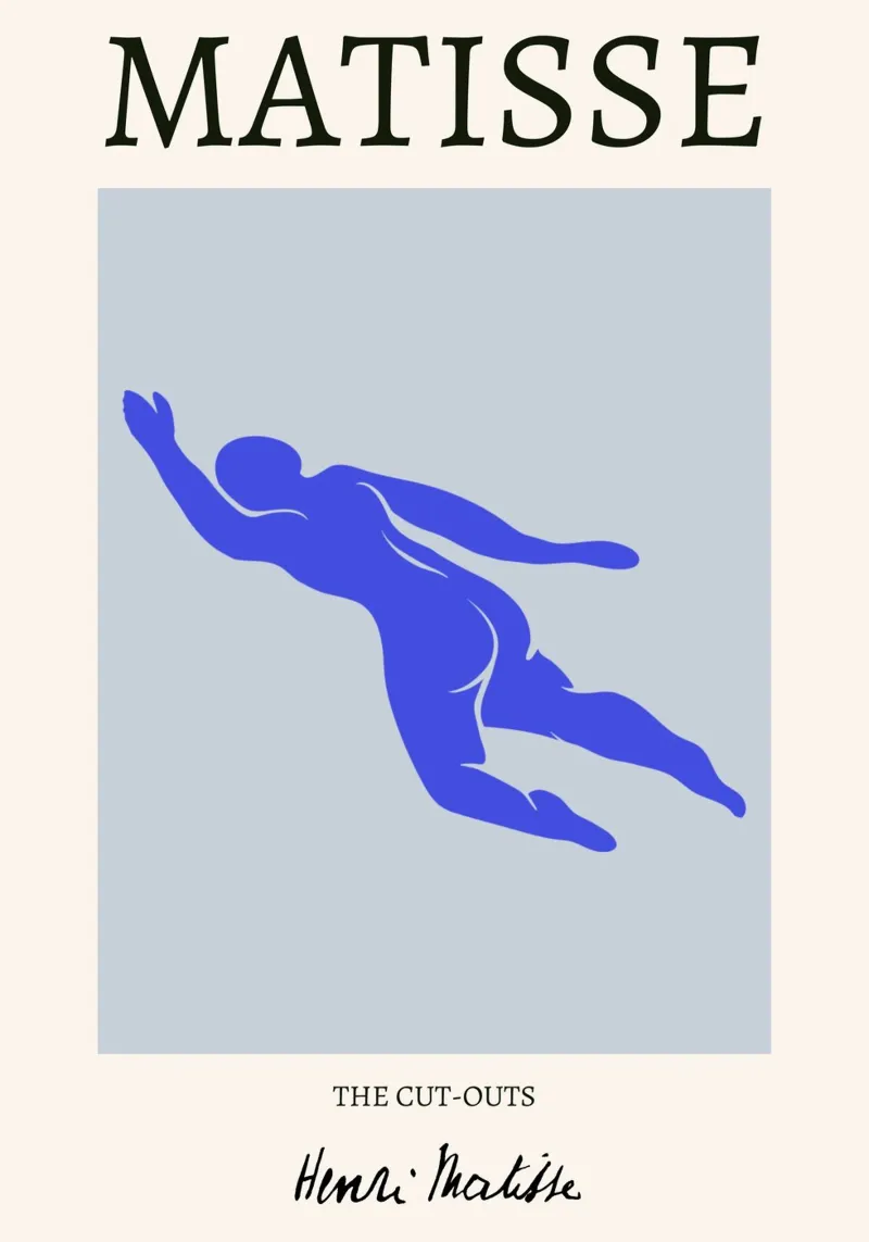 Matisse "Die Ausschnitte" Dynamischer blauer Schwimmer Poster Poster von homdeco