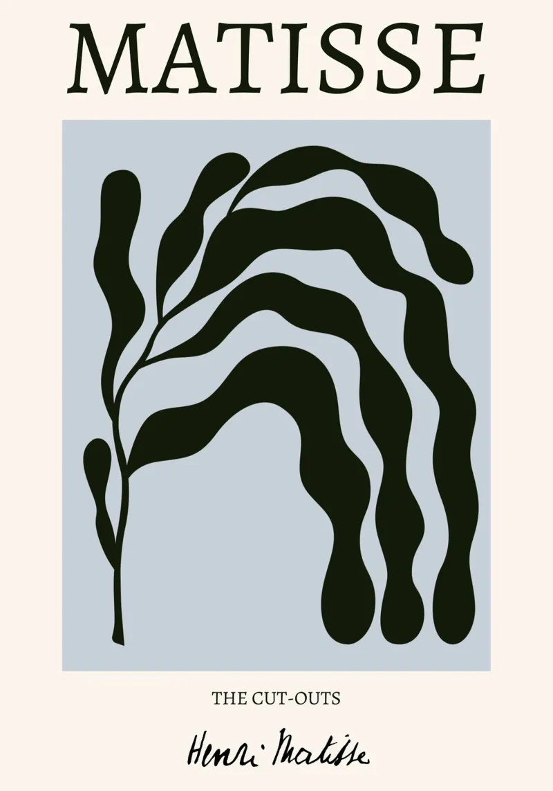 Matisse "I ritagli" Alga nera astratta carta hahnemühle da homdeco