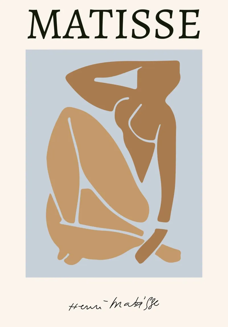 Matisse Liegender Akt Ausschnitt Moderner Kunstdruck Poster von homdeco