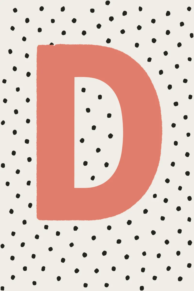 Iniziale D su pois - Design minimalista pellicola backlit da KidzStudio