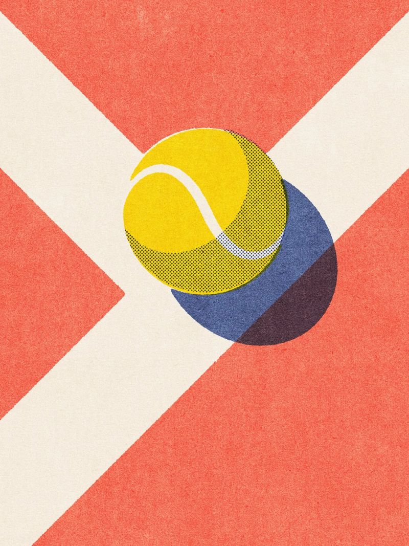 BALLS - Tennis - Clay Court - I poster by DANIEL COULMANN
