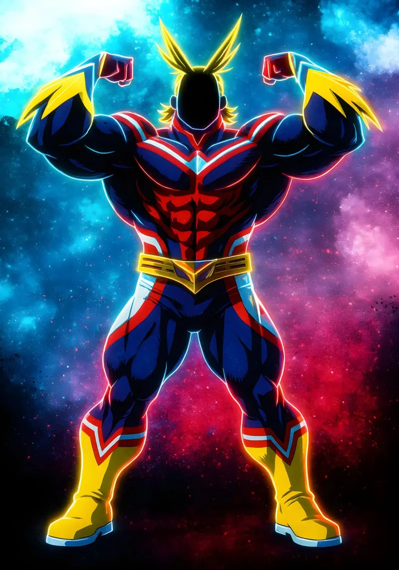 Soul Of my hero academia All Might pellicola backlit da DGSoulheroes