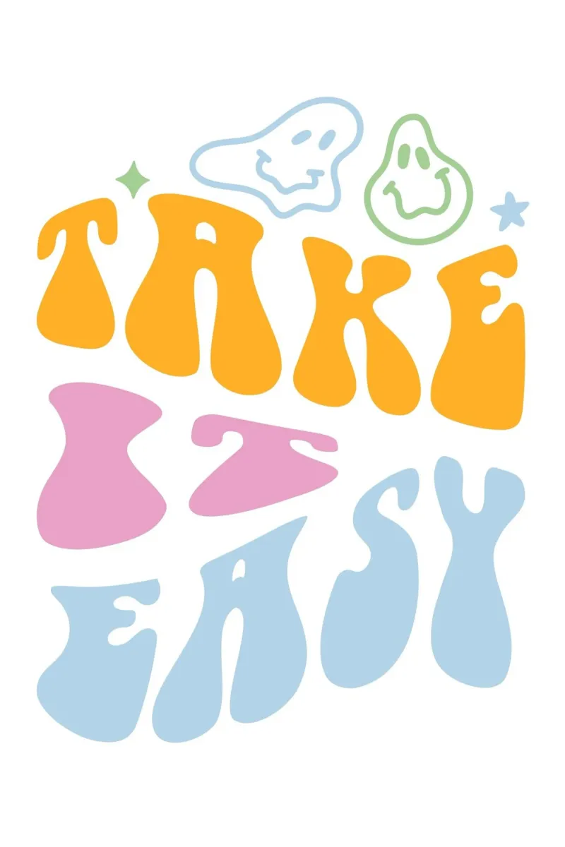 "Take It Easy" Groovy Abstrakt Chill Kunstdruck Hahnemühle von homdeco