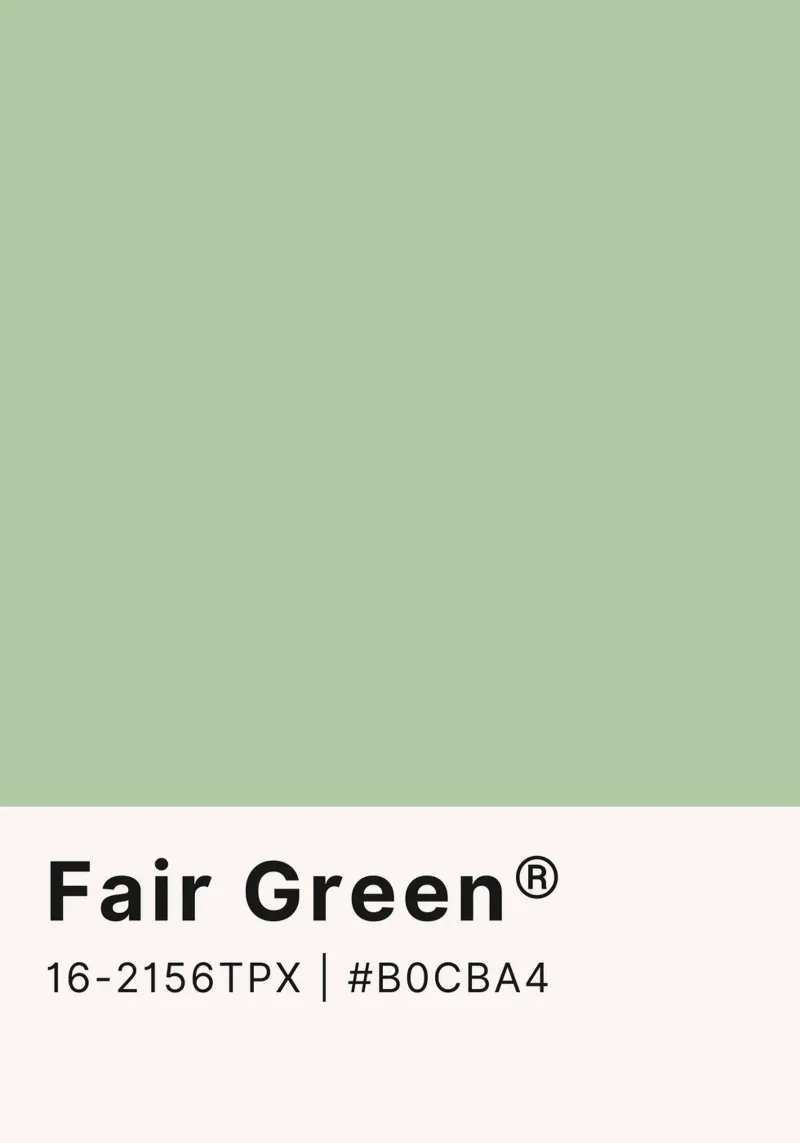 Fair Green Pantone Color Code Minimalist Print canvas by homdeco