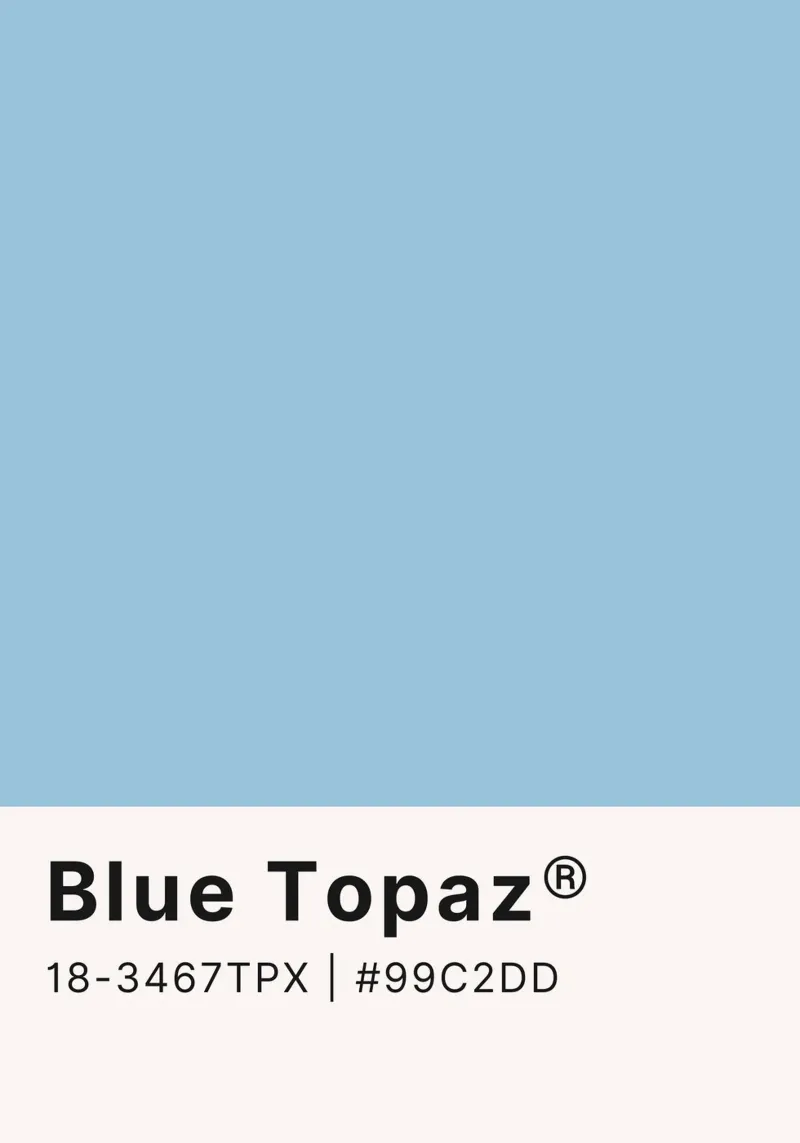 Blue Topaz Pantone Color Code Minimalist Print canvas by homdeco