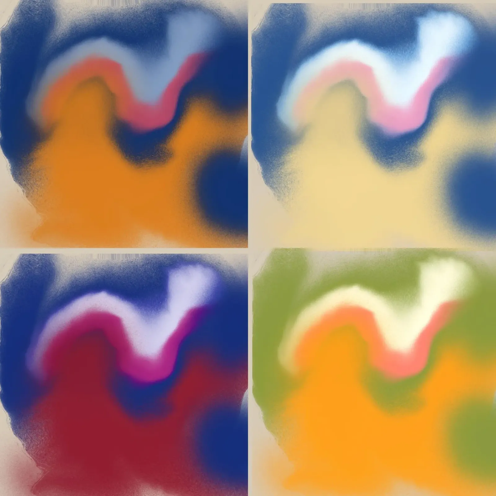 Fluidity square canvas by Little Dean