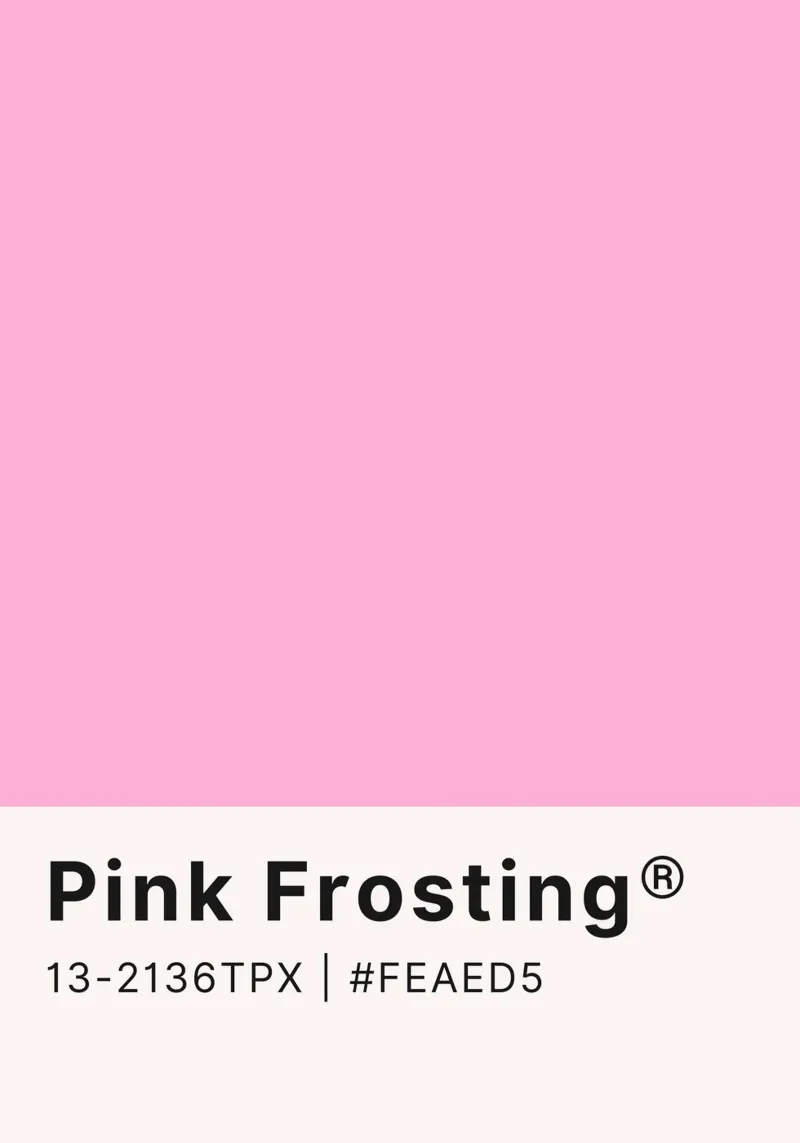 Pink Frosting Pantone Color Code Minimalist Print canvas by homdeco