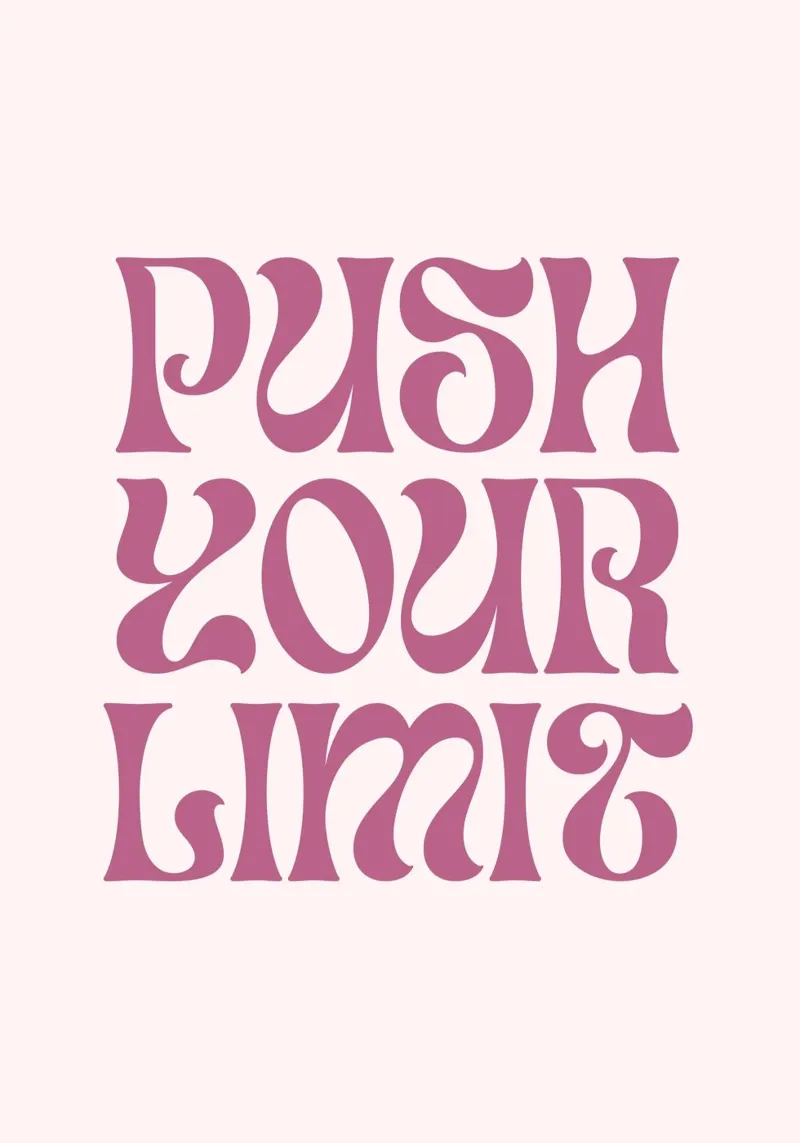 Impression d'art motivationnel "Push Your Limit" Groovy hahnemühle de homdeco