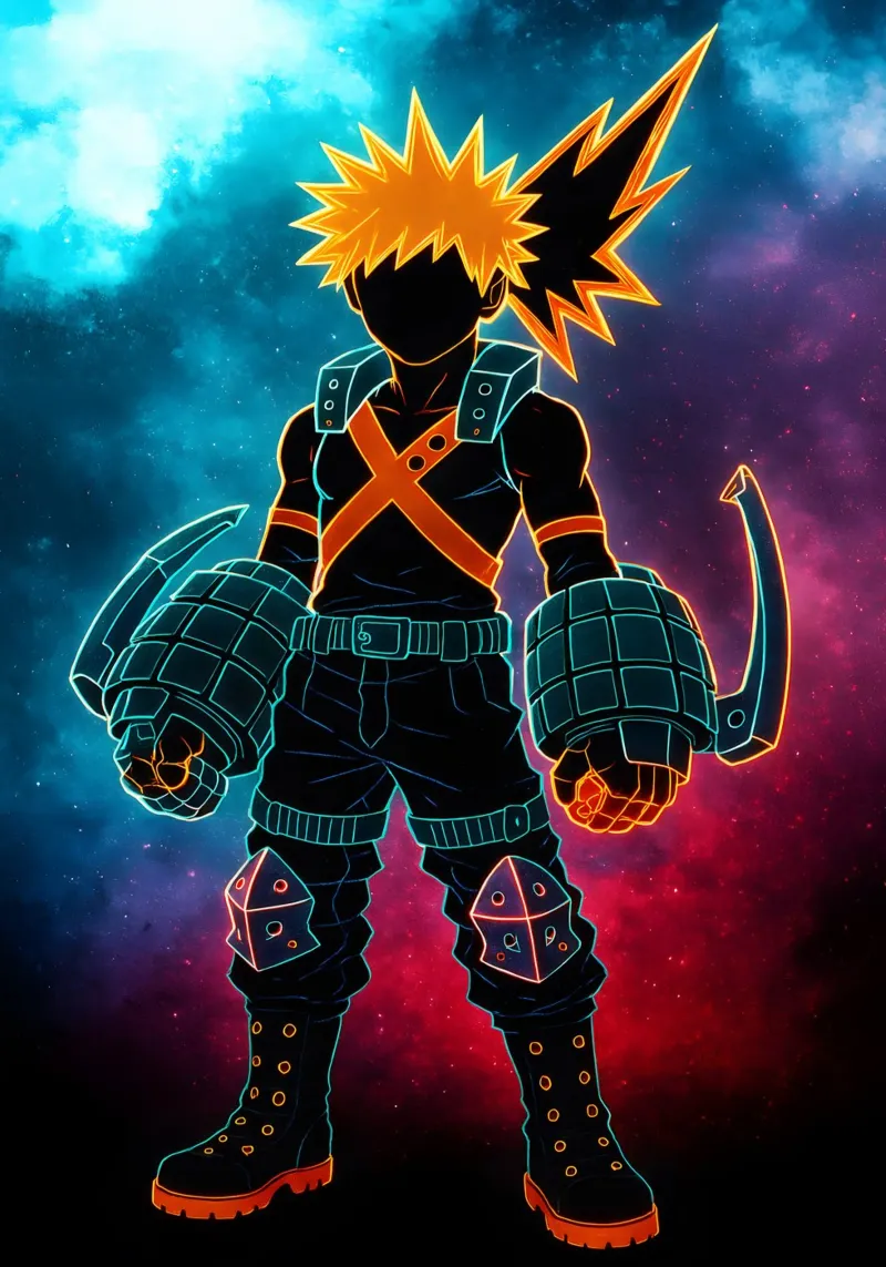 Soul Of my hero academia Bakugo Katsuki pellicola backlit da DGSoulheroes