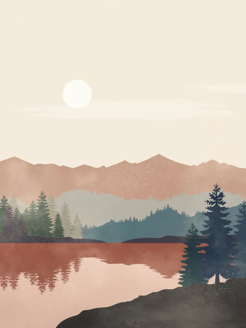 Paesaggio al tramonto alluminio dibond da LeaDArt