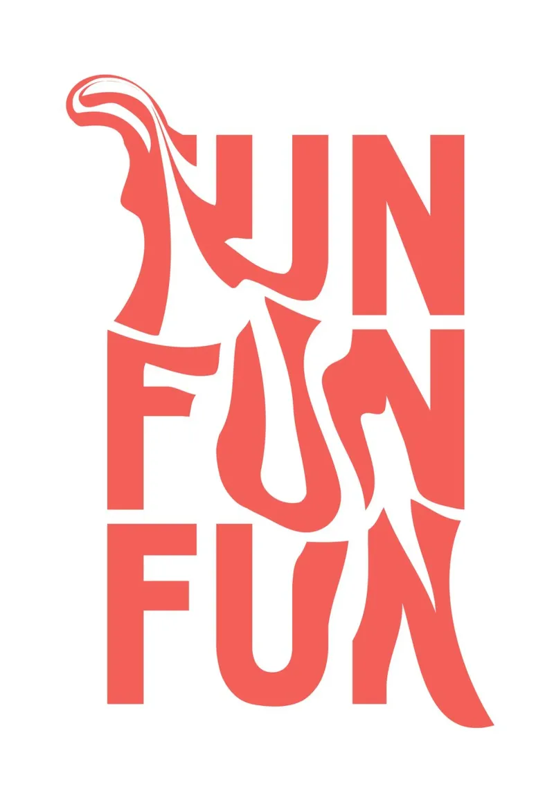 Poster pop art in grassetto tipografico Fun Fun Fun Fun pellicola backlit da homdeco