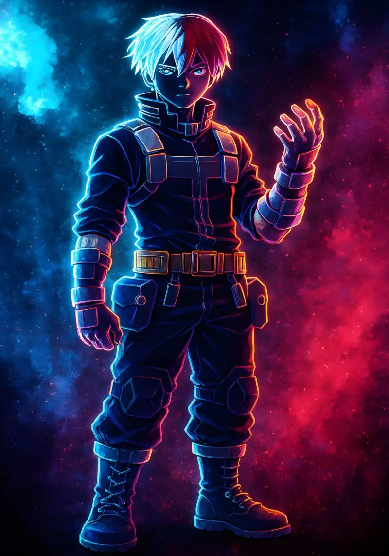 Soul Of my hero academia Todoroki Shouto alluminio dibond da DGSoulheroes