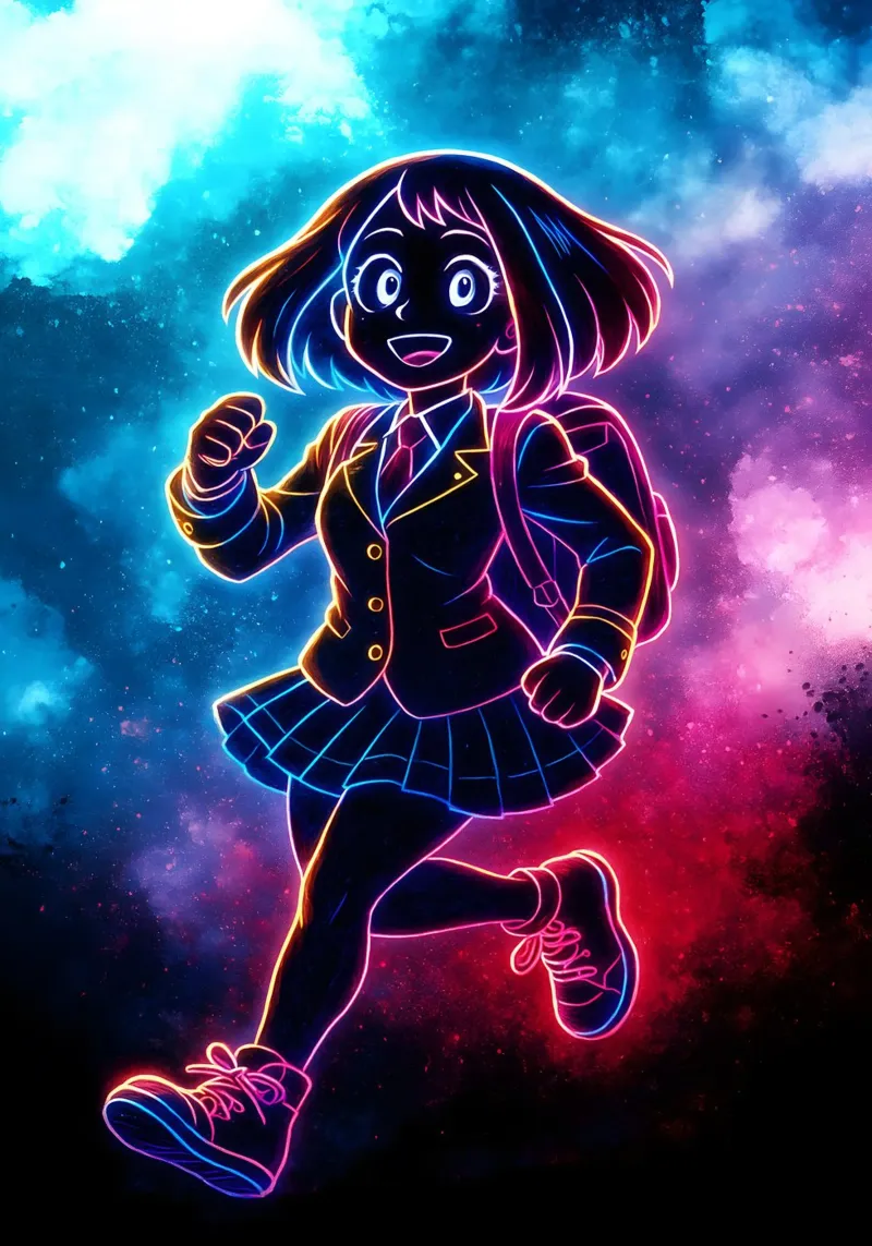 Soul Of my hero academia Uraraka Ochako pellicola backlit da DGSoulheroes