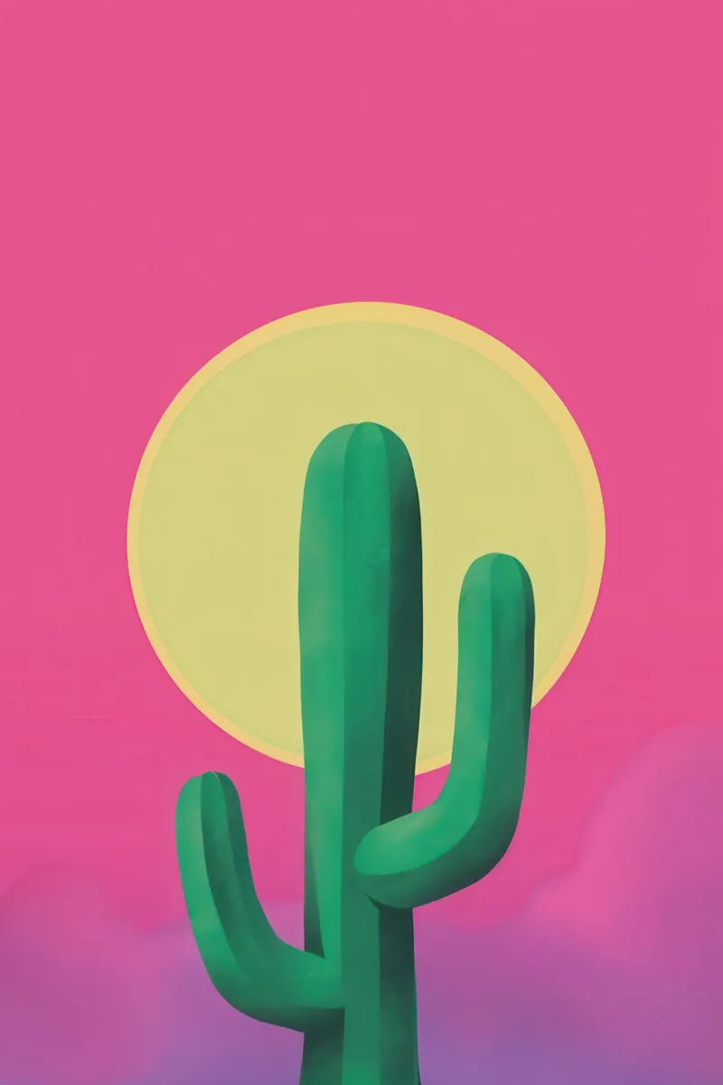 Sole del deserto minimalista poster con telaio in plastica da Obs Canvas