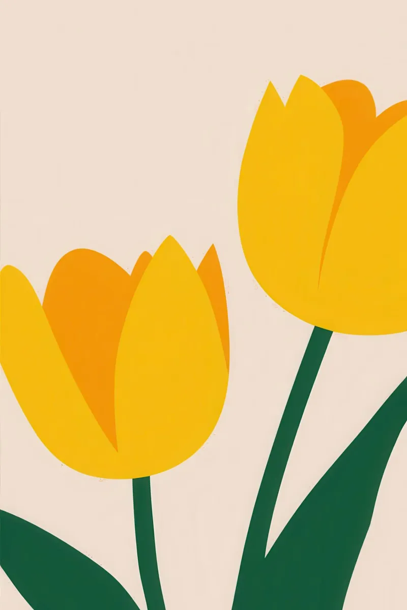 Einfach Tulip Duo Hahnemühle von Obs Canvas