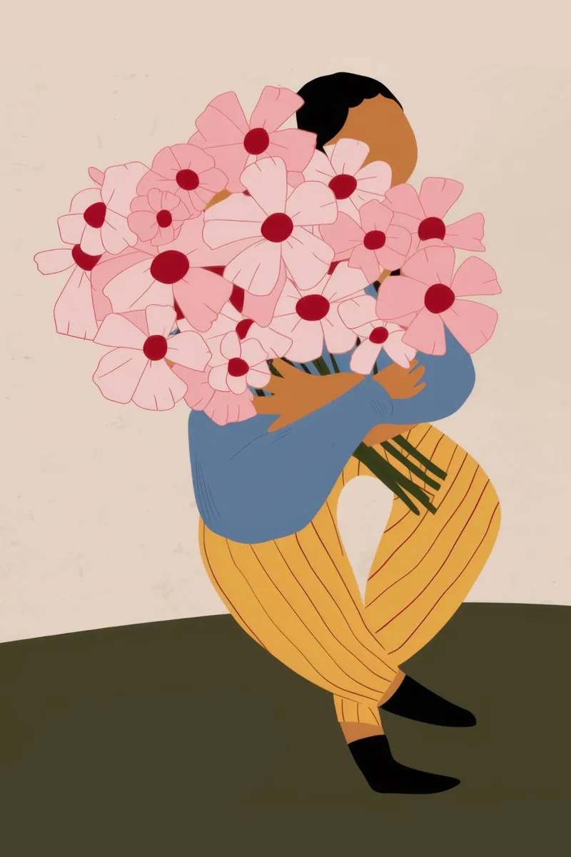 Bouquet gigante dell'amore poster da Obs Canvas