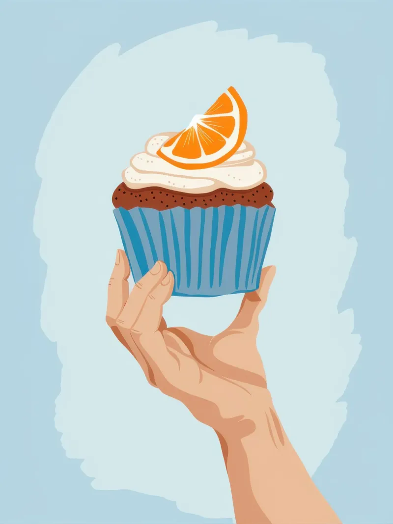 Handheld-Zitrus-Cupcake Poster von Thistle Bloom