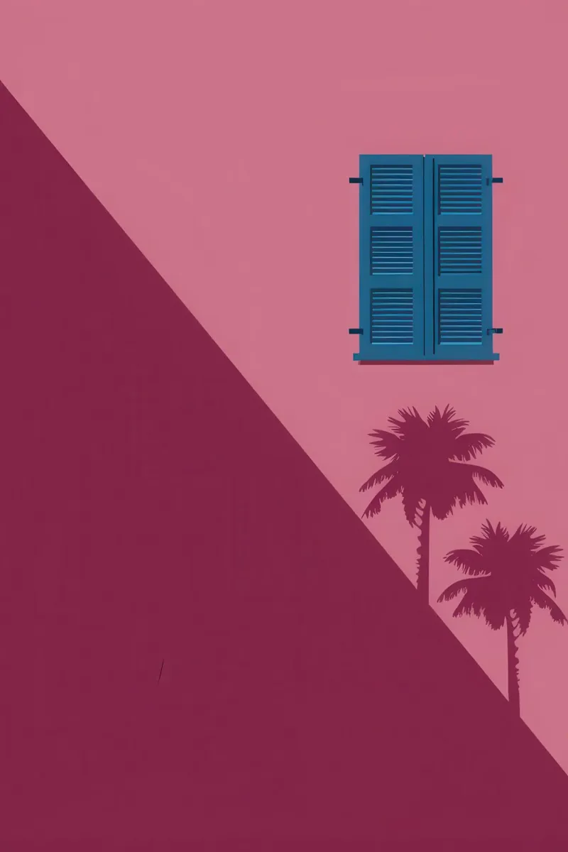 Parete rosa Serenity poster da Obs Canvas